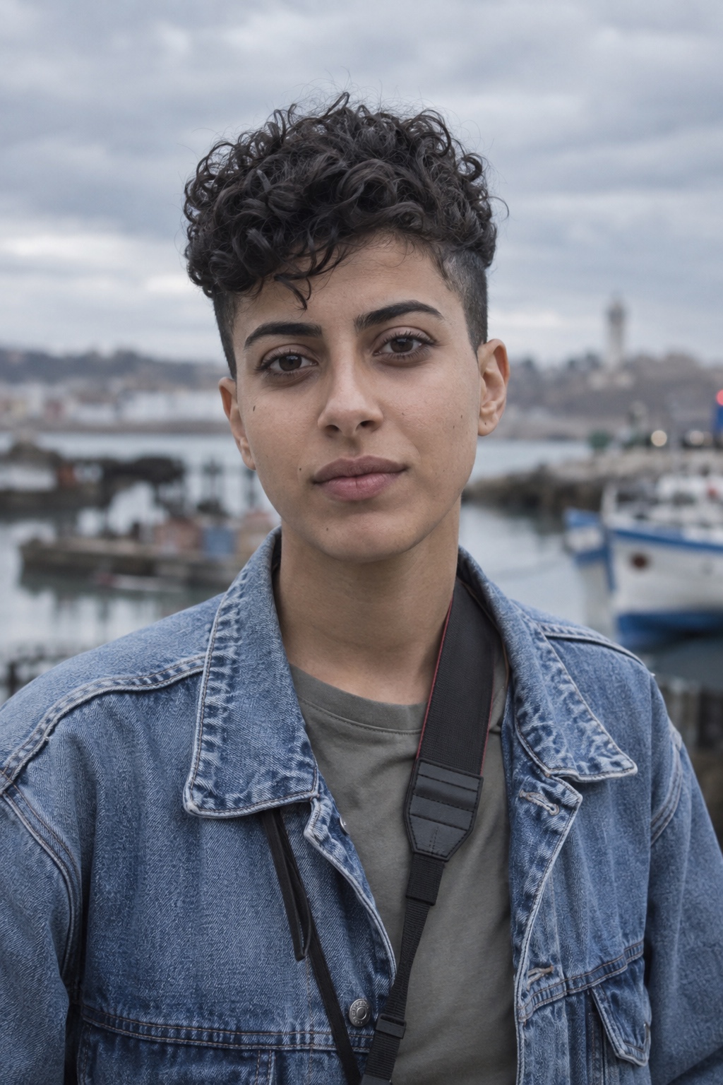 Harbor Photographer — a fictional AI-generated character, not a real person